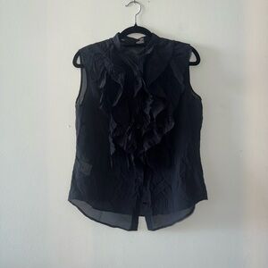 Love Moschino Black Ruffled Blouse